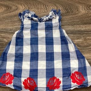 Janie and Jack Blue & White Gingham Dress | 12-18mo